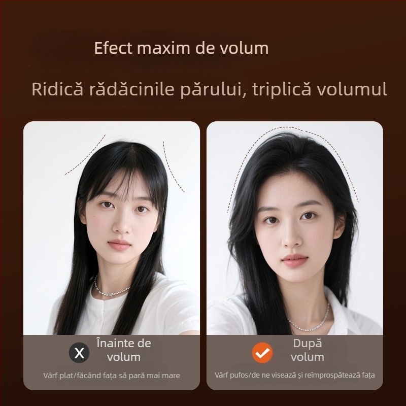 Ustensilă de styling păr 3 în 1 pentru păr uscat, creț și drept, cu cilindru din turmalină ceramică, diametru 31 mm sau mai mare, alimentare fără fir cu baterie litiu