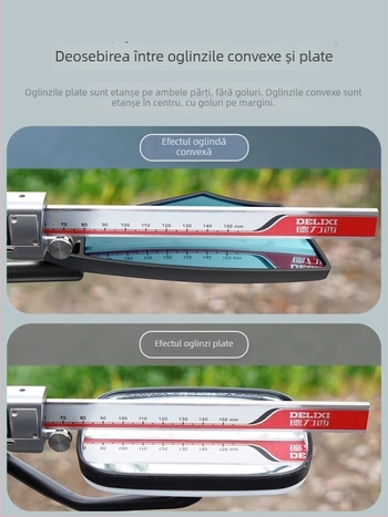 Oglindă retrovizoare pentru biciclete și vehicule electrice ușoare — ABS și sticlă, 1 pereche cu unelte gratuite, brand Senowoiry/Tian Rui
