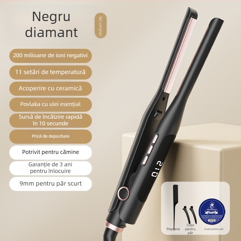 Îndreptător de păr pentru bărbați, 3 în 1: ondulare și netezire, turmalin ceramic, diametru 31 mm, afișaj LCD, 220 V