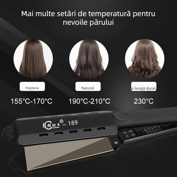 Super King placă de tourmalină ceramică 31mm+ 2-în-1: netezire și onduleu, alimentare prin cablu AC, utilizare umedă/uscată, control temperatură în 15 trepte