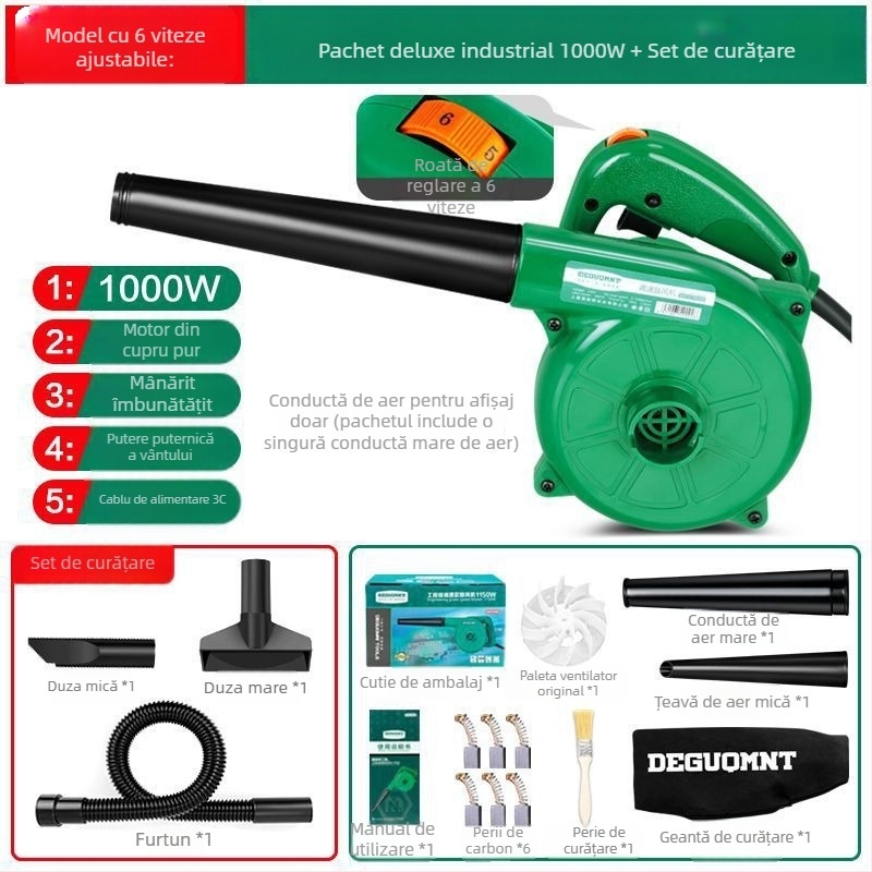 Furnizor de aer puternic pentru casă și PC, ventilator industrial compact, 21V