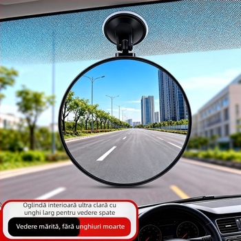 Oglindă retrovizoare interioară pentru mașină, cu ventuză, unghi larg, suprafață convexă, anti-reflexie, pentru triciclu electric, model 37H