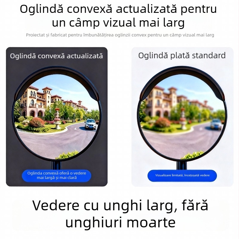 Oglindă retrovizoare interioară pentru mașină, cu ventuză, unghi larg, suprafață convexă, anti-reflexie, pentru triciclu electric, model 37H