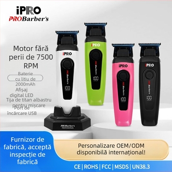 Mașină de tuns păr pentru gravură, trimmer electric pentru tuns, utilizare casnică, motor fără perii, lame din oțel inoxidabil, baterie încorporată 2000-4000 mAh, autonomie 3-6 ore, zgomot 46-70 dB