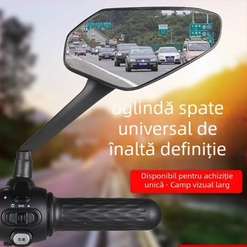 Set oglindă retrovizoare pentru vehicule electrice, pereche; oglindă convexă cu câmp vizual larg; carcasă din plastic
