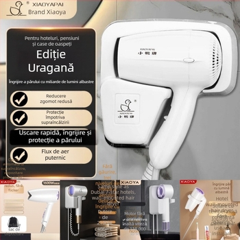 Uscător de păr montat pe perete – 1000W, 220V, aer rece/cald, protecție împotriva supraincălzirii