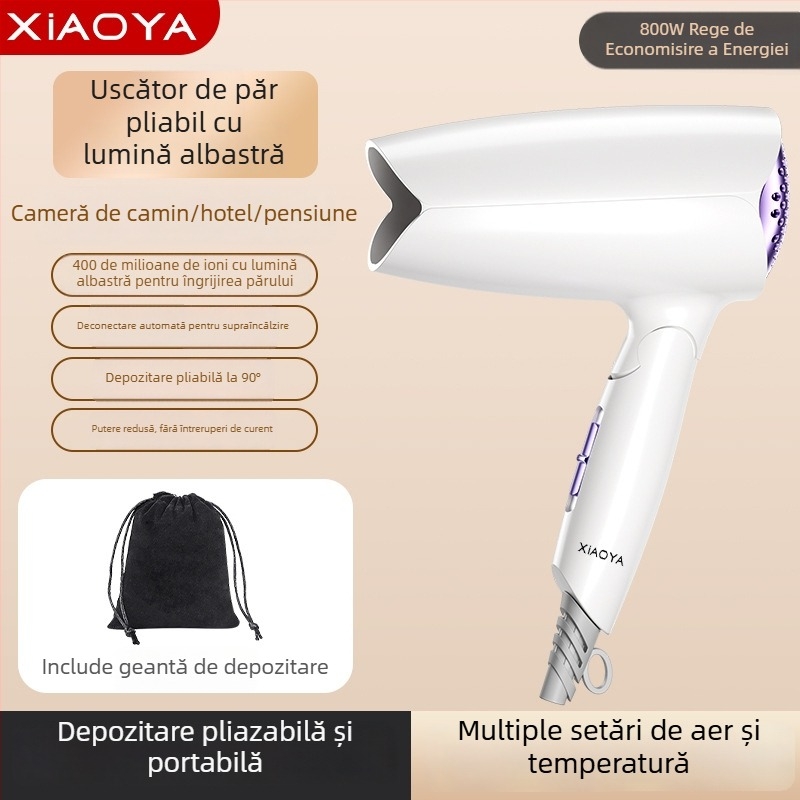 Uscător de păr montat pe perete – 1000W, 220V, aer rece/cald, protecție împotriva supraincălzirii