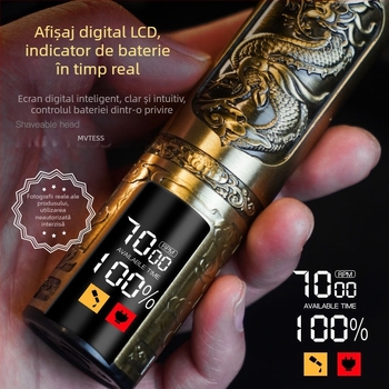 Trimmer electric pentru păr cu motor periat, lame din oțel inoxidabil, cap de lamă detașabil și lavabil, baterie încorporată 1200–2000 mAh, autonomie 1–3 ore