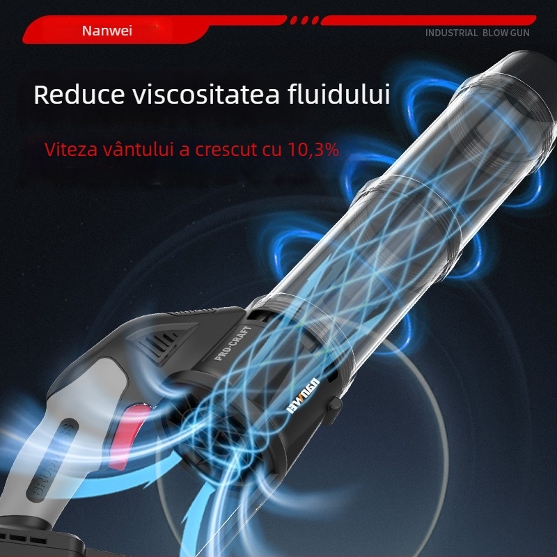 Nanwei suflantă cu baterie litiu, industrială, cu putere mare, certificat 3C, compatibilă AC/DC ≤50V pentru praf, frunze și zăpadă