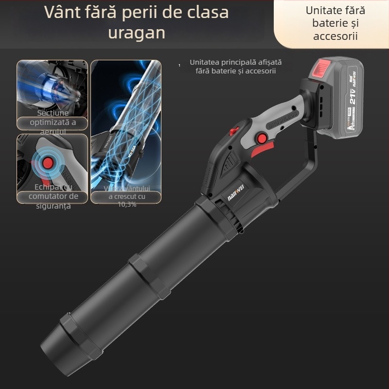 Nanwei suflantă cu baterie litiu, industrială, cu putere mare, certificat 3C, compatibilă AC/DC ≤50V pentru praf, frunze și zăpadă