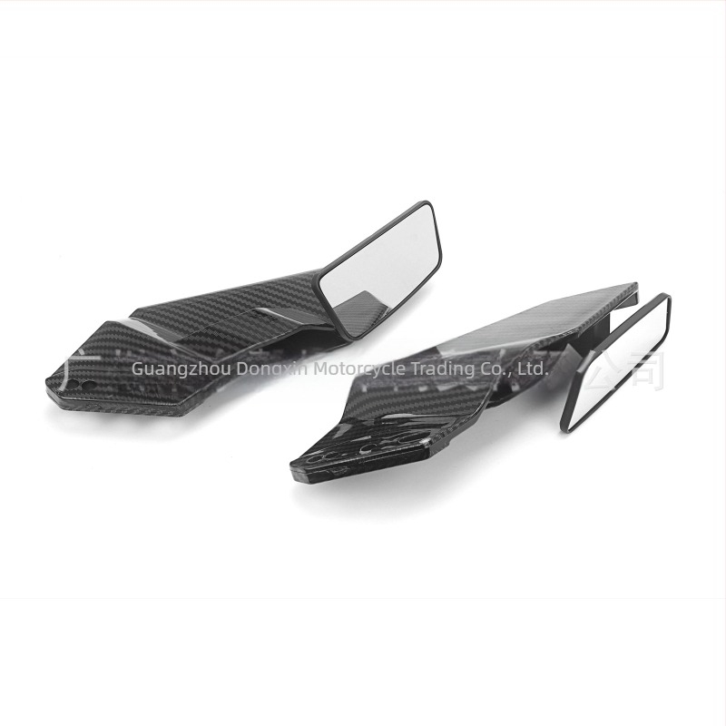 oglindă retrovizoare cu spoiler de tip aripă, oglindă pătrată, ABS injectat, compatibilă cu Kawasaki, Yamaha, Honda, Ducati și Qianjiang Kaiyue, montaj cu dinți înainte și înapoi