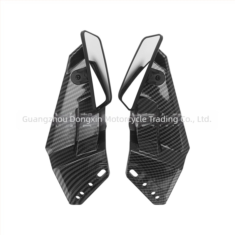 oglindă retrovizoare cu spoiler de tip aripă, oglindă pătrată, ABS injectat, compatibilă cu Kawasaki, Yamaha, Honda, Ducati și Qianjiang Kaiyue, montaj cu dinți înainte și înapoi