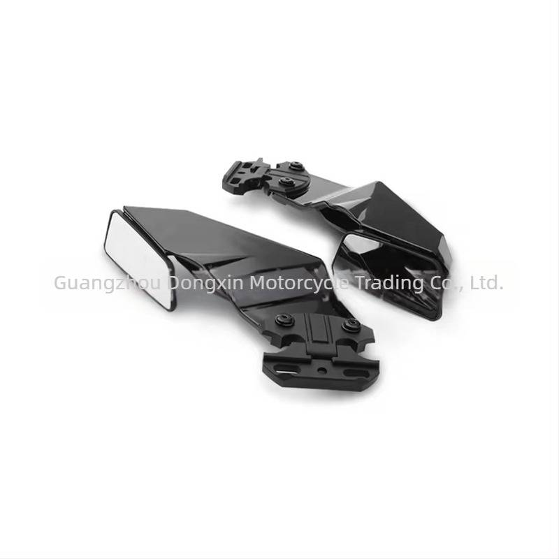 oglindă retrovizoare cu spoiler de tip aripă, oglindă pătrată, ABS injectat, compatibilă cu Kawasaki, Yamaha, Honda, Ducati și Qianjiang Kaiyue, montaj cu dinți înainte și înapoi