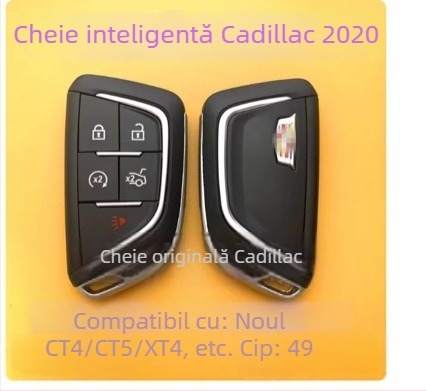 Husă pentru cheia Cadillac CT5/CT4, TPU, pentru telecomandă cu cip 49, 433MHz