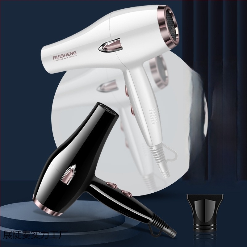 Uscător de păr cu motor cu perie, 5000W, aer cald/rece, 220V, lumină albastră cu ioni negativi