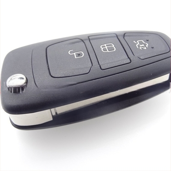 Onitong husă cheie Ford cu 3 butoane pentru Mondeo cheie pliabilă, model B2, lamă din cupru, carcasă din plastic