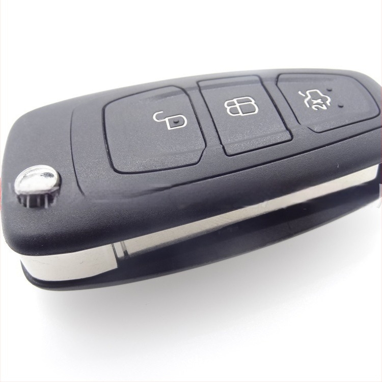 Onitong husă cheie Ford cu 3 butoane pentru Mondeo cheie pliabilă, model B2, lamă din cupru, carcasă din plastic