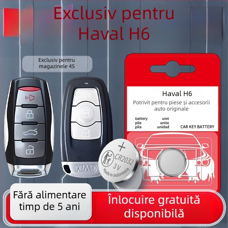 Baterie cheie Haval H6 – baterie cu buton pentru telecomanda H6, generația a 3-a, personalizabil