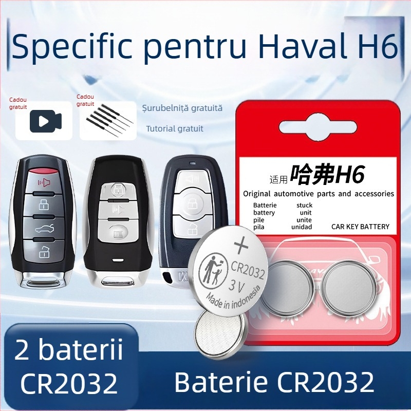 Baterie cheie Haval H6 – baterie cu buton pentru telecomanda H6, generația a 3-a, personalizabil