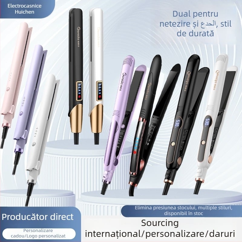 Fier de păr 3 în 1 pentru netezire și ondulare, utilizare umedă/uscată, încălzire PTC 31 mm, 110-240V, 40W