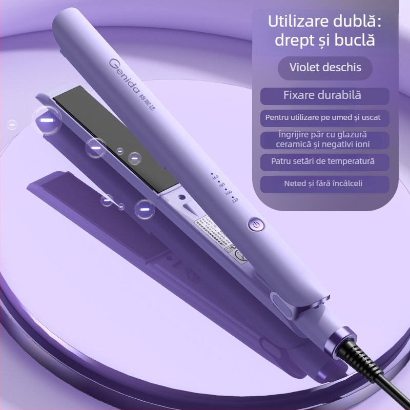 Fier de păr 3 în 1 pentru netezire și ondulare, utilizare umedă/uscată, încălzire PTC 31 mm, 110-240V, 40W