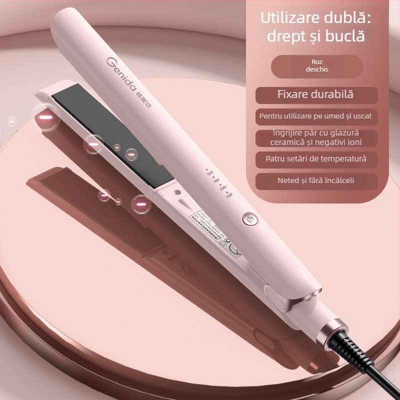 Fier de păr 3 în 1 pentru netezire și ondulare, utilizare umedă/uscată, încălzire PTC 31 mm, 110-240V, 40W