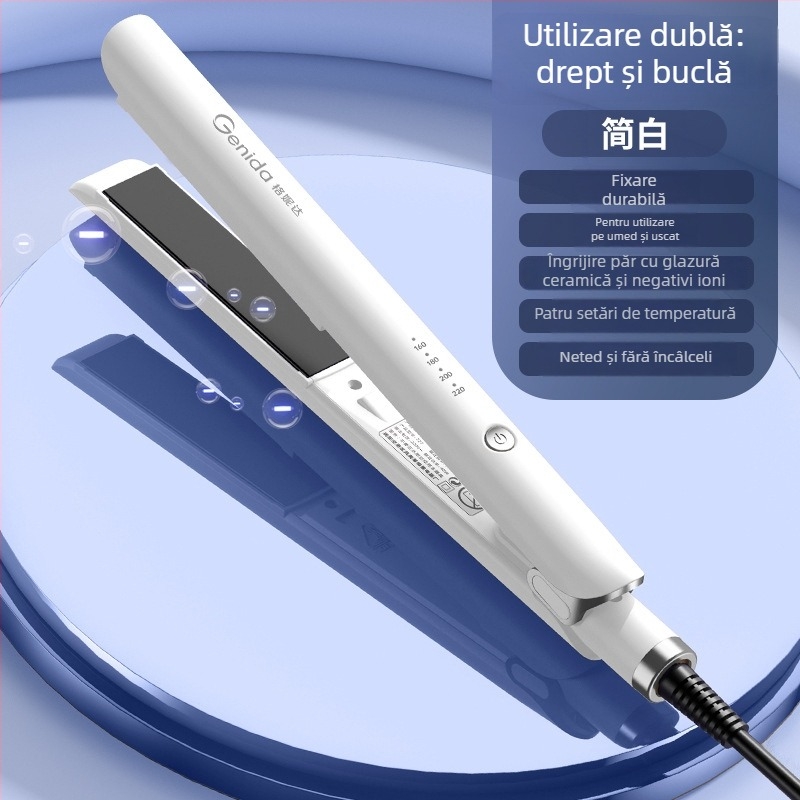 Fier de păr 3 în 1 pentru netezire și ondulare, utilizare umedă/uscată, încălzire PTC 31 mm, 110-240V, 40W