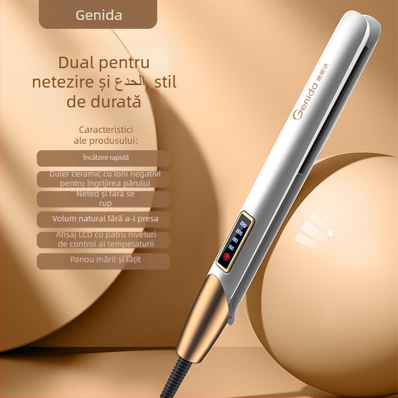 Fier de păr 3 în 1 pentru netezire și ondulare, utilizare umedă/uscată, încălzire PTC 31 mm, 110-240V, 40W