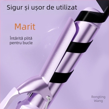 Fier de bucle trei în unu pentru păr umed și uscat: cilindru ceramic, ioni negativi, protecție la arsură și oprire automată — 40 W