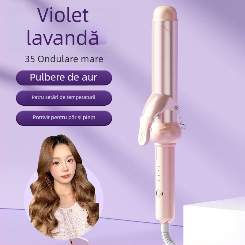 Fier de bucle trei în unu pentru păr umed și uscat: cilindru ceramic, ioni negativi, protecție la arsură și oprire automată — 40 W