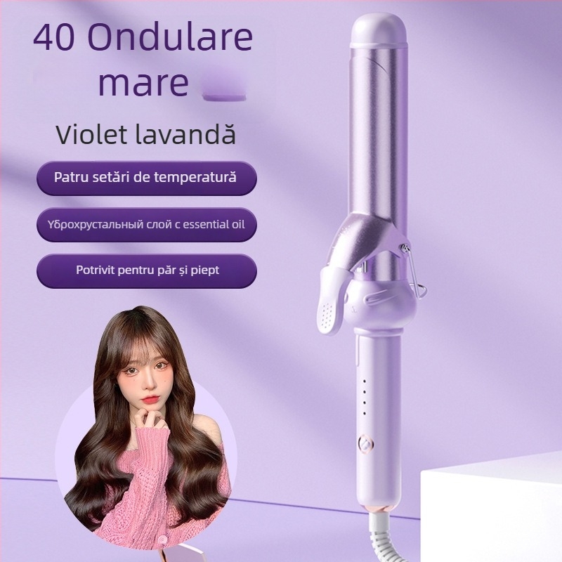 Fier de bucle trei în unu pentru păr umed și uscat: cilindru ceramic, ioni negativi, protecție la arsură și oprire automată — 40 W