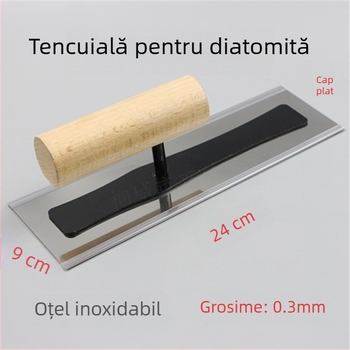 Lopată de chit din oțel inoxidabil pentru tencuieli și netezirea mortarului diatomit