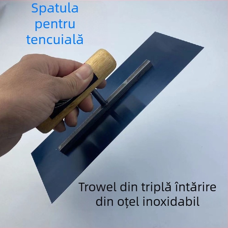 Lopată de chit din oțel inoxidabil pentru tencuieli și netezirea mortarului diatomit