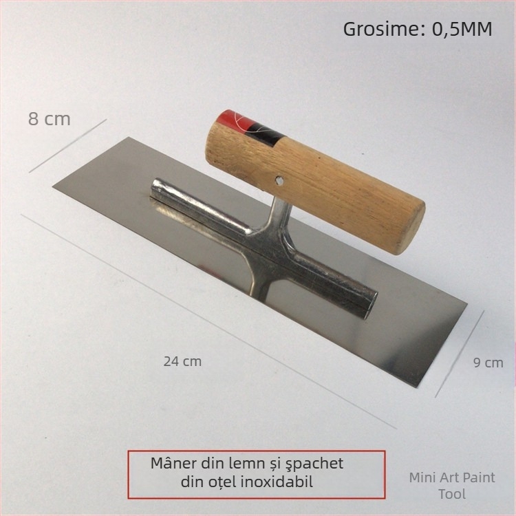 Lopată de chit din oțel inoxidabil pentru tencuieli și netezirea mortarului diatomit