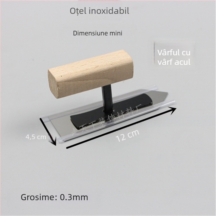 Lopată de chit din oțel inoxidabil pentru tencuieli și netezirea mortarului diatomit