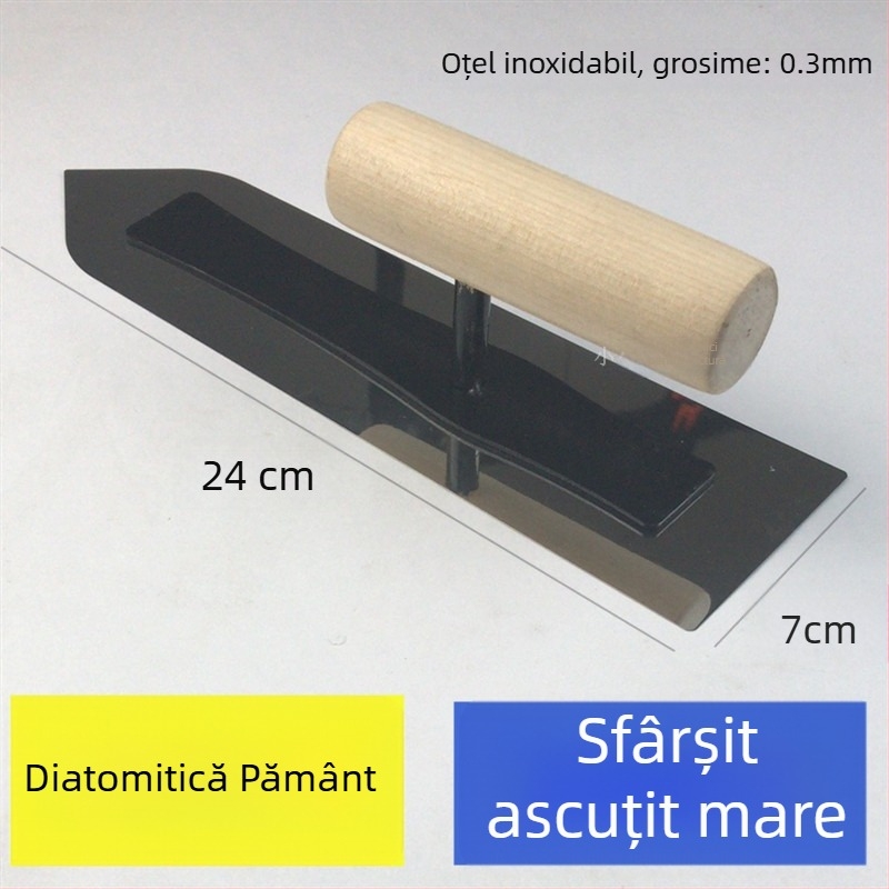 Lopată de chit din oțel inoxidabil pentru tencuieli și netezirea mortarului diatomit