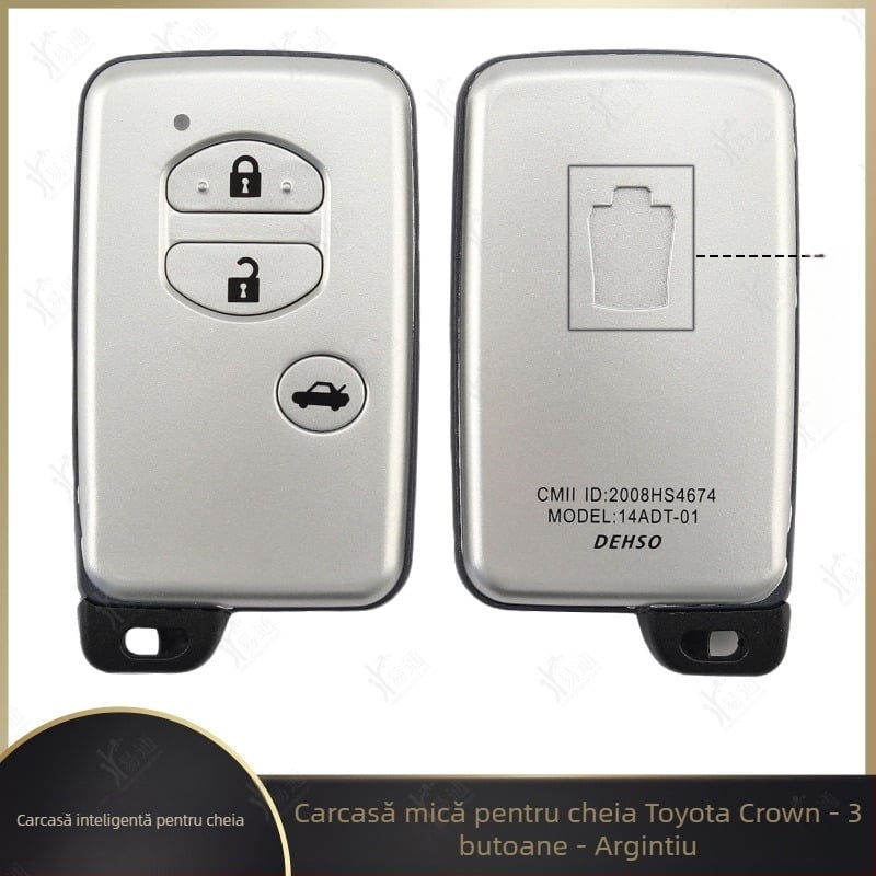 Carcasă card inteligent Toyota Camry/Crown cu 3 butoane; lamă de cheie din cupru; greutate 0,03 kg; cod Ysk 544