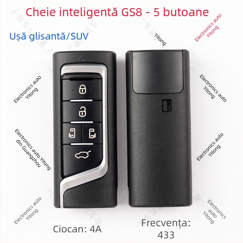 Telecomandă pentru cheia GAC Trumpchi GS8/GM6/GM8 (YKQ349, YKQ350, YKQ351) — control de la distanță