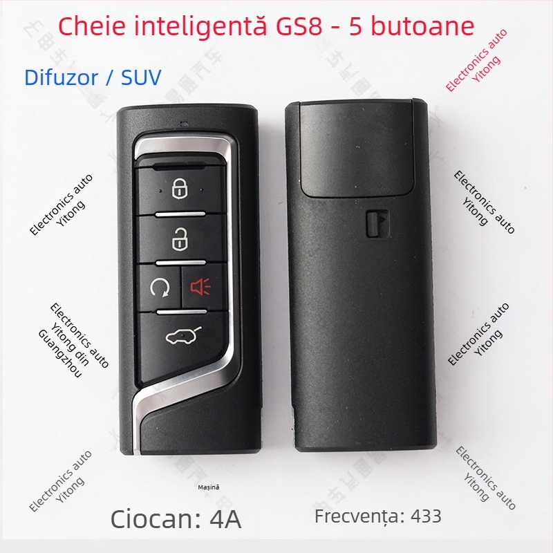 Telecomandă pentru cheia GAC Trumpchi GS8/GM6/GM8 (YKQ349, YKQ350, YKQ351) — control de la distanță