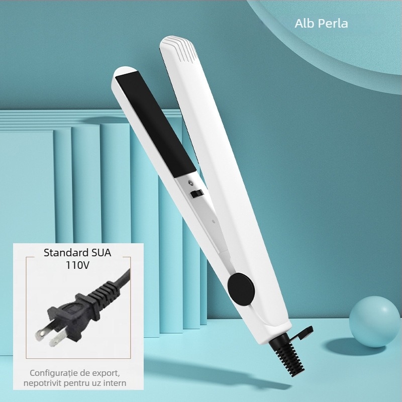 Mini placă de păr duală: îndreptare și ondulare, încălzire ceramică, diametru <15 mm, alimentare prin cablu AC, 20W, 100–240V, pentru păr umed și uscat, control automat al temperaturii