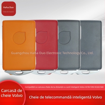 Carcasă pentru cheie Volvo pentru telecomandă — ABS + alamă, compatibilă cu XC90, S90, XC60, 580; greutate 44 g