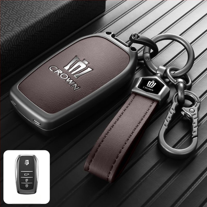 Husa de cheie pentru Toyota Crown / Land Cruiser (12–14 Gen), aliaj de zinc, stil modern, personalizare disponibilă