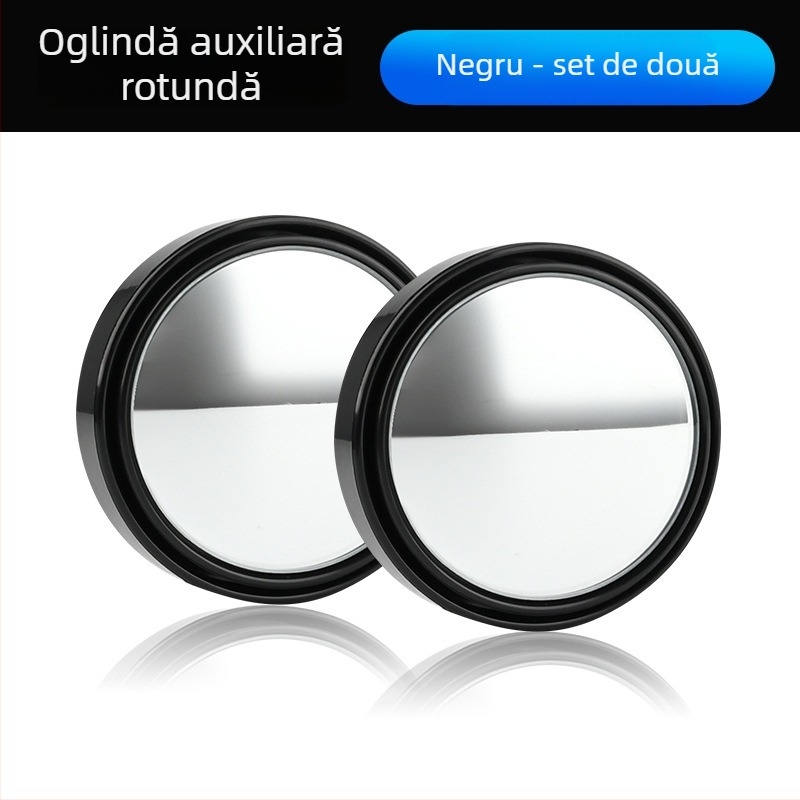 Oglindă pentru unghiuri moarte auto, oglindă retrovizoare rotundă de 360°, oglindă mică rotundă pentru partea dreaptă, model 1000101788
