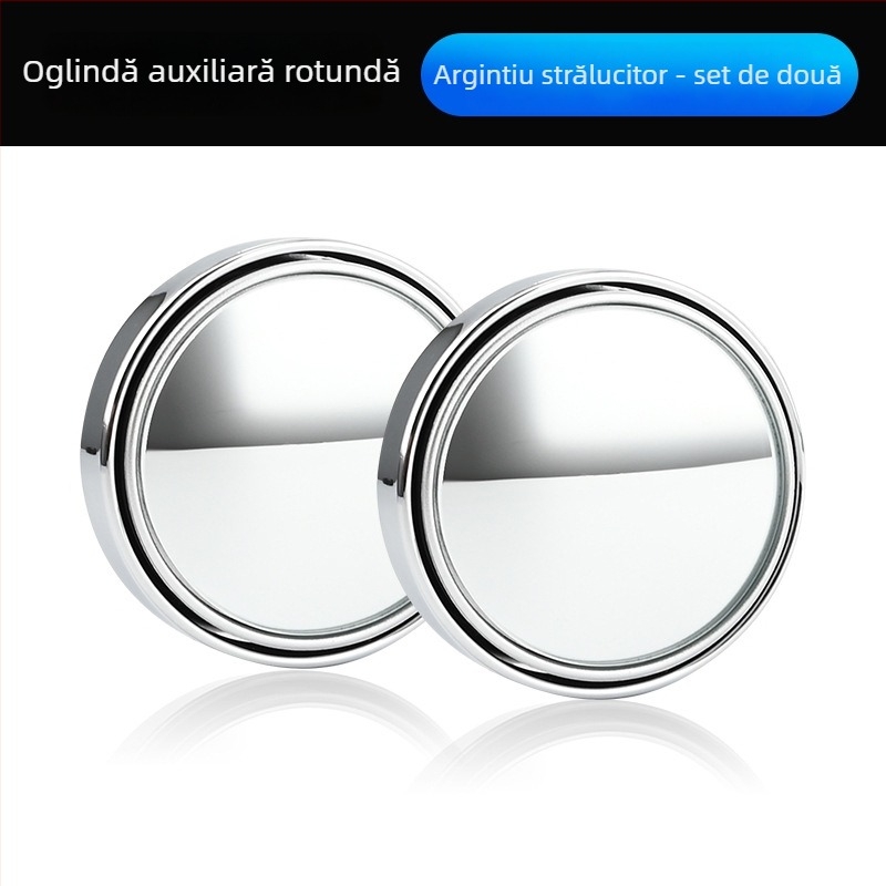 Oglindă pentru unghiuri moarte auto, oglindă retrovizoare rotundă de 360°, oglindă mică rotundă pentru partea dreaptă, model 1000101788