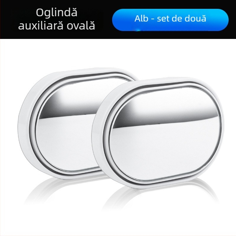 Oglindă pentru unghiuri moarte auto, oglindă retrovizoare rotundă de 360°, oglindă mică rotundă pentru partea dreaptă, model 1000101788