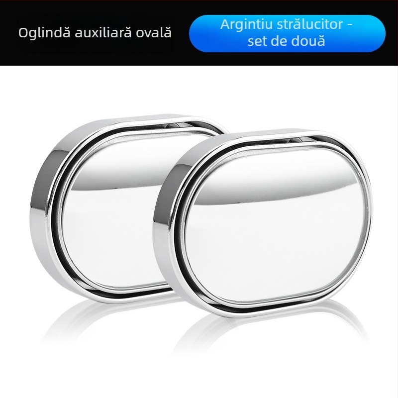 Oglindă pentru unghiuri moarte auto, oglindă retrovizoare rotundă de 360°, oglindă mică rotundă pentru partea dreaptă, model 1000101788