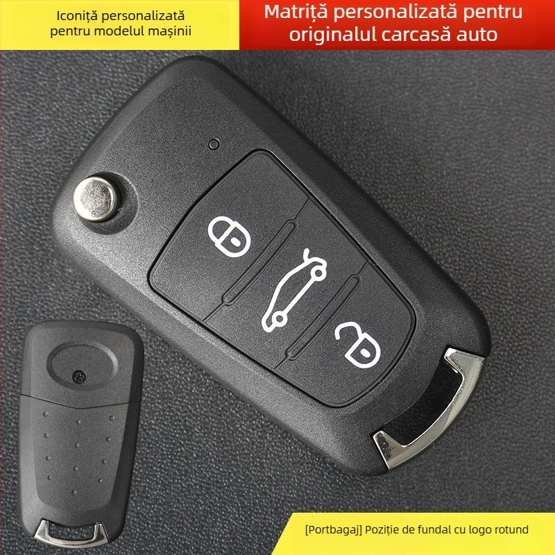 Carcasă cheie auto Tengyi C30 – corp din plastic, lamă metalică, fără telecomandă