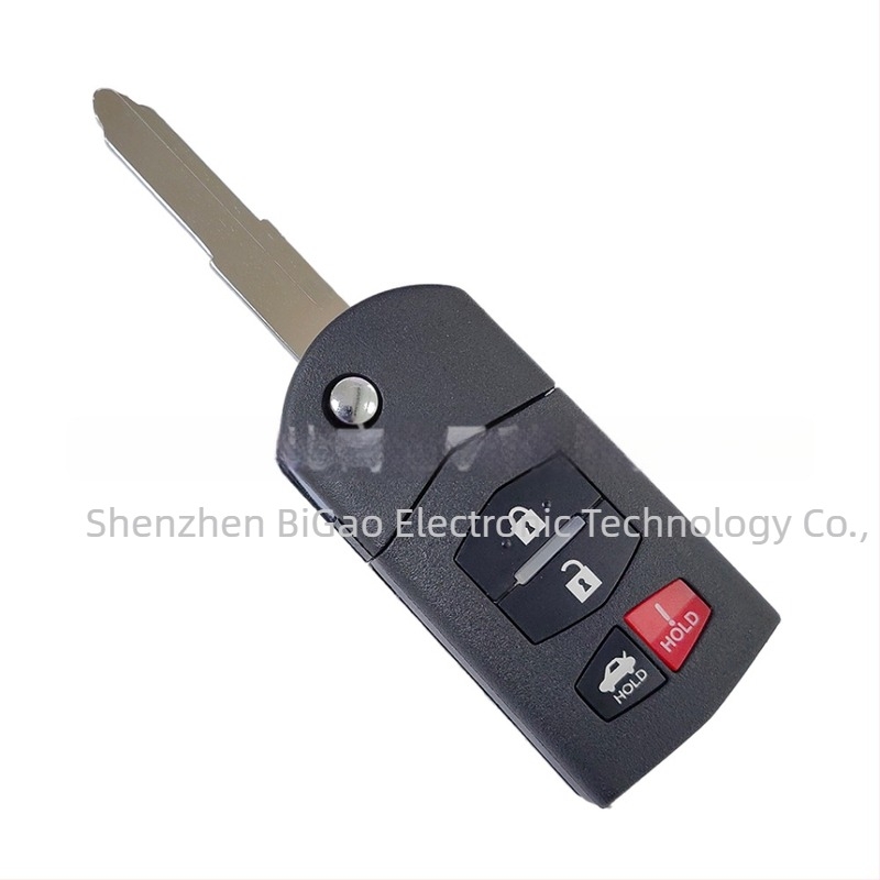 Carcasă pentru cheia auto Mazda 2/3/4 – 4 butoane, plastic ABS, compatibil cu modelul Mazda-4-3
