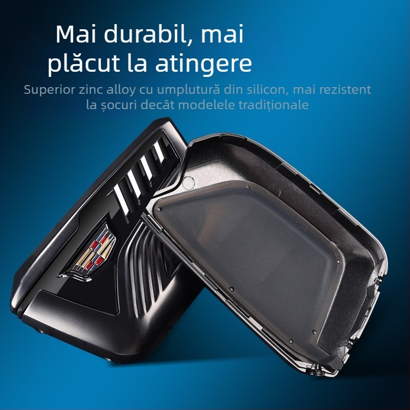 Carcasă pentru chei Cadillac compatibilă cu XT5 CT5 XT4 XT6 XTS CT6, cu cataramă metalică (Material: aliaj de zinc + ABS; Stil: business; Personalizare disponibilă)
