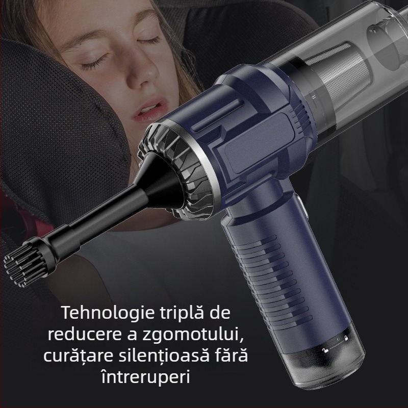Aspirator mini pentru mașină 6678, carcasă ABS, 7.4V, 75W, aspirație 11000Pa, pentru mașină, interior, canapea, sticlă